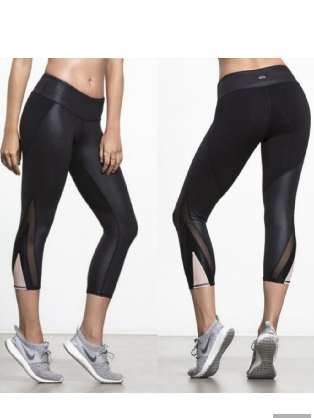ALO Yoga Range Mesh Capri Leggings S EUC!